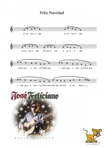 Bladmuziek/sheet music - Feliz navidad - José Feliciano